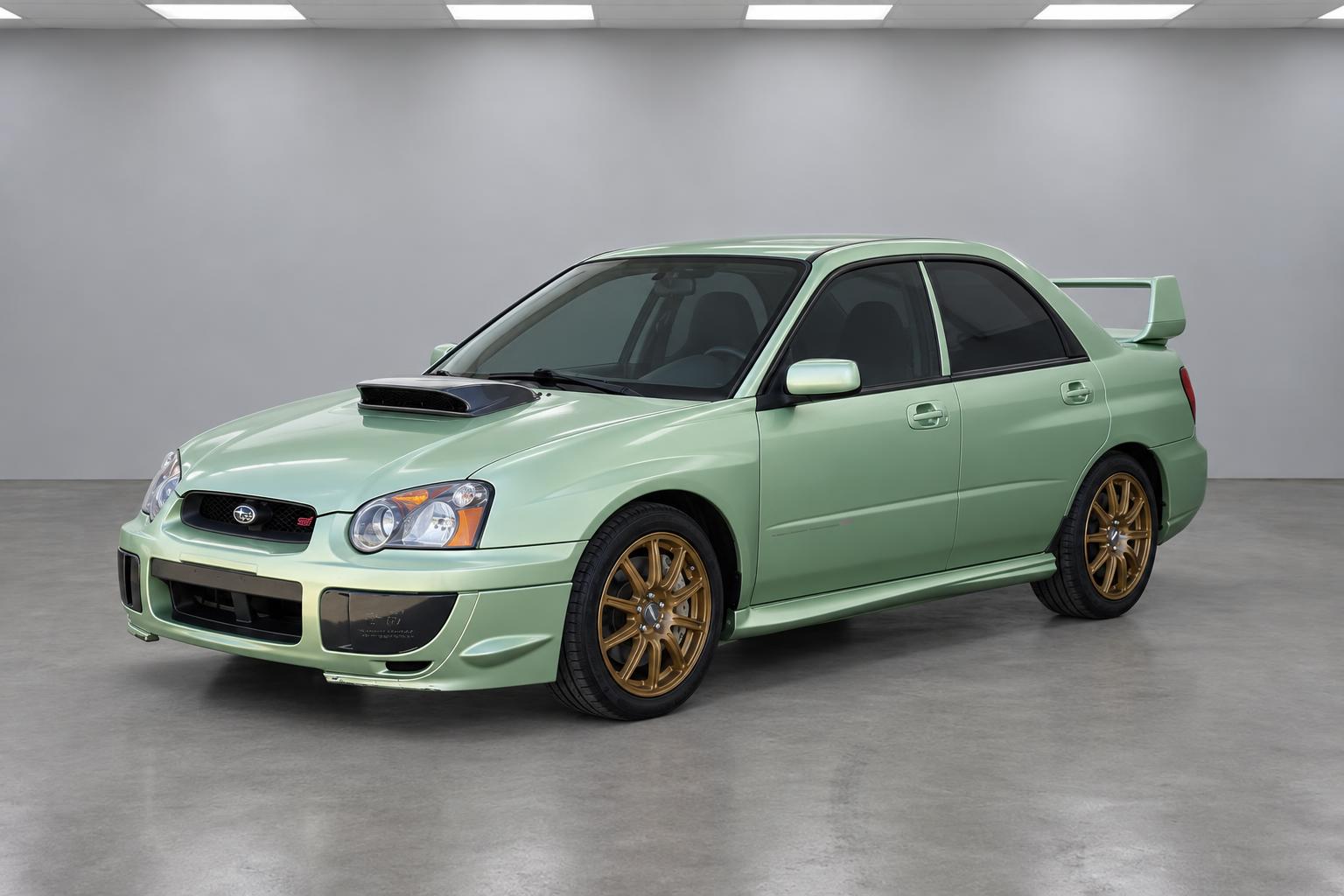 2004 Subaru Impreza WRX STI, front three-quarter